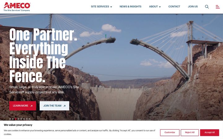 Screenshot of ameco.com