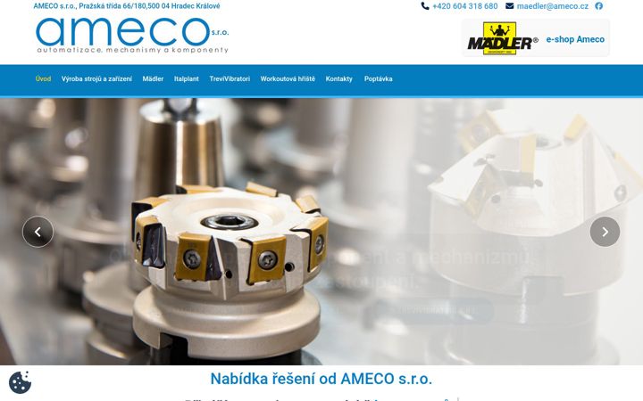 Screenshot of ameco.cz