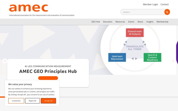 Screenshot του amecorg.com