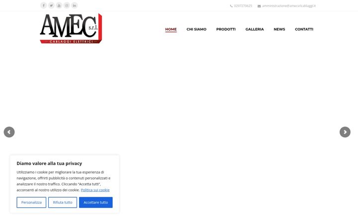 Screenshot of amecsrlcablaggi.it