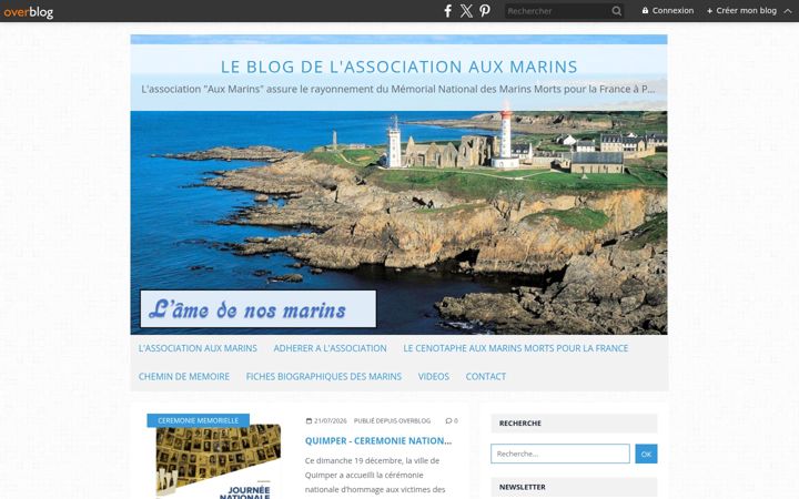 Screenshot of amedenosmarins.fr