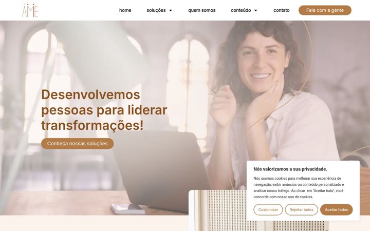 Screenshot of amedesenvolvimentohumano.com.br