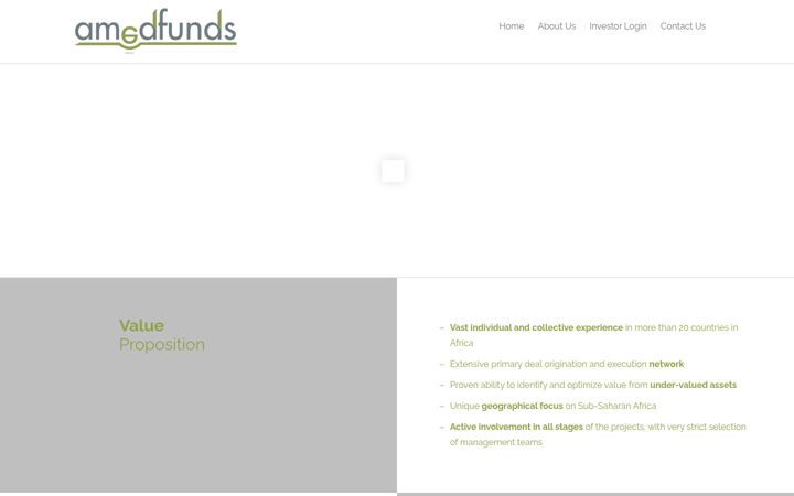 Ekrano kopija amedfunds.com