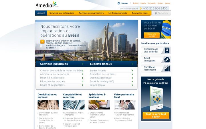 Screenshot of amedia-consultants-bresil.com