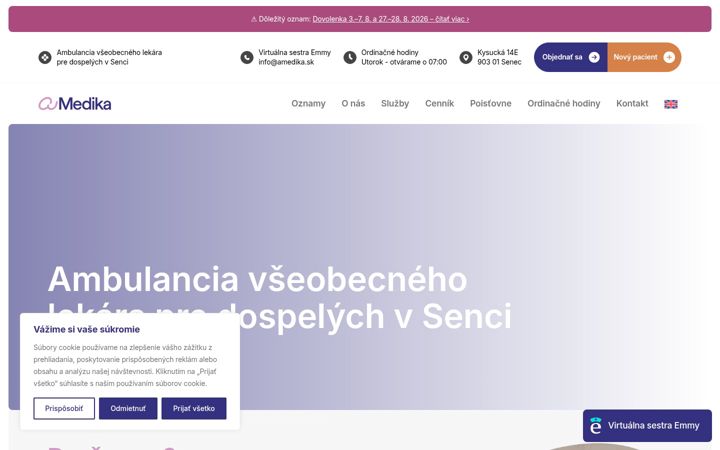 Screenshot of amedika.sk