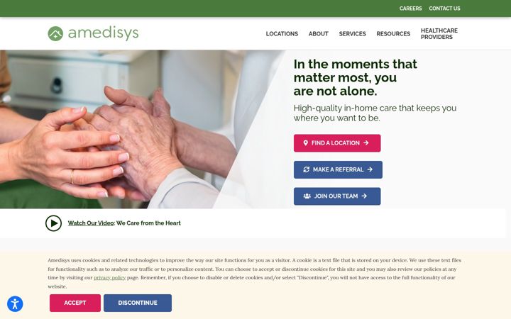 Screenshot of amedisys.com