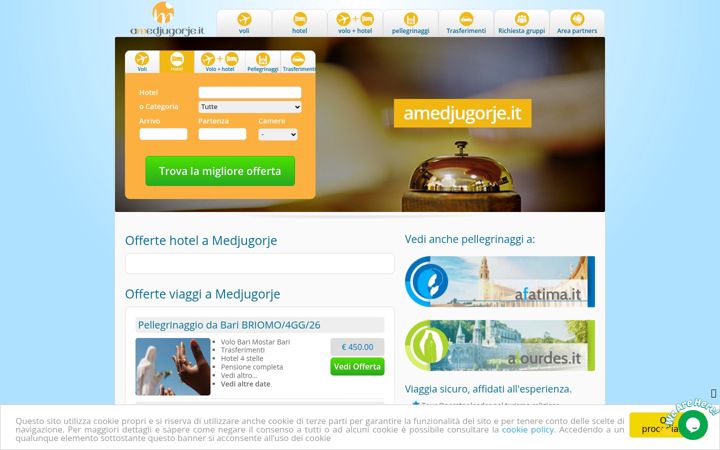 Ekrano kopija amedjugorje.it