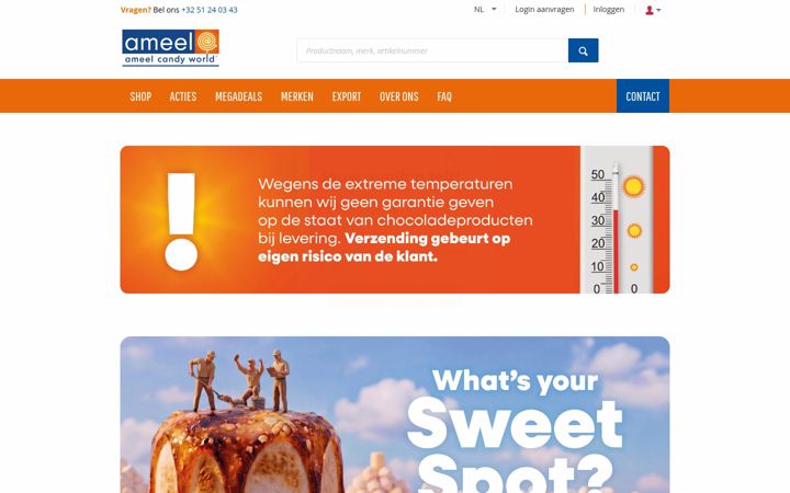 Screenshot of ameelcandyworld.be