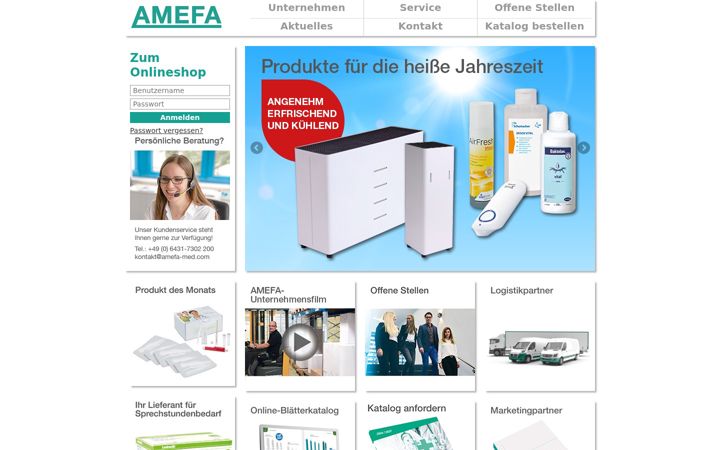 Screenshot of amefa-med.com