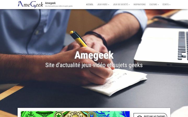 Screenshot of amegeek.fr