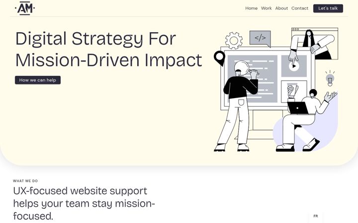 Screenshot of ameinersdesign.com