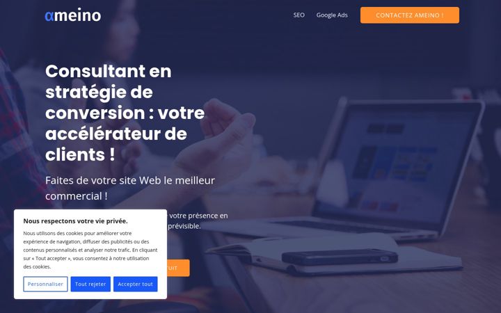 Screenshot of ameino.fr