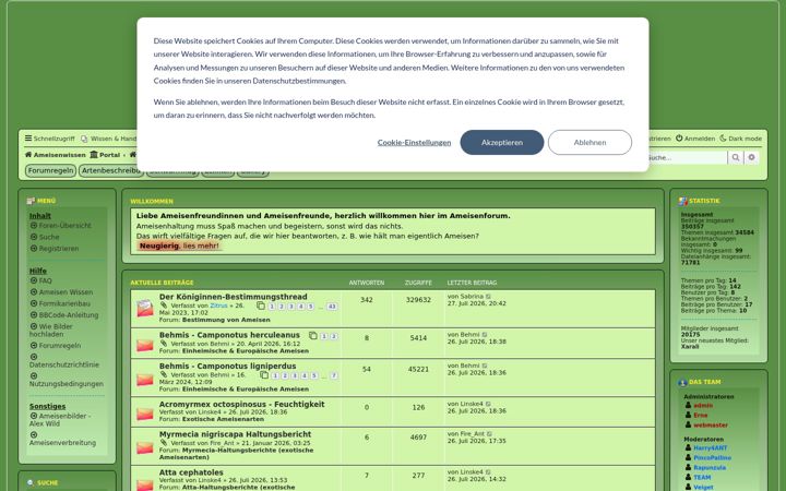 Screenshot of ameisenforum.de