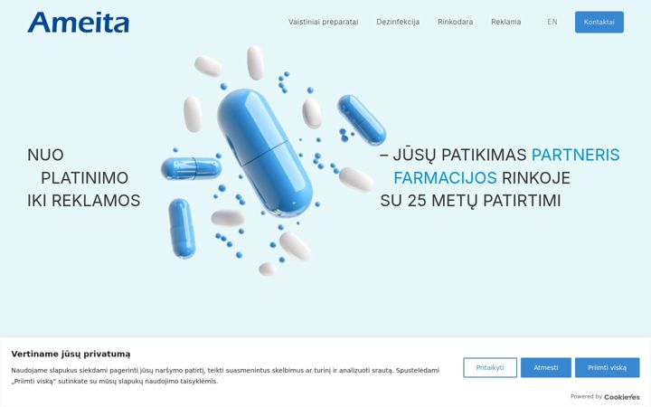 Screenshot of ameita.lt