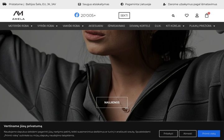 Screenshot of amela.lt