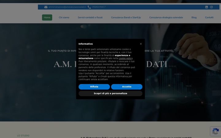 Snimka zaslona za amelaborazionedatisrl.it