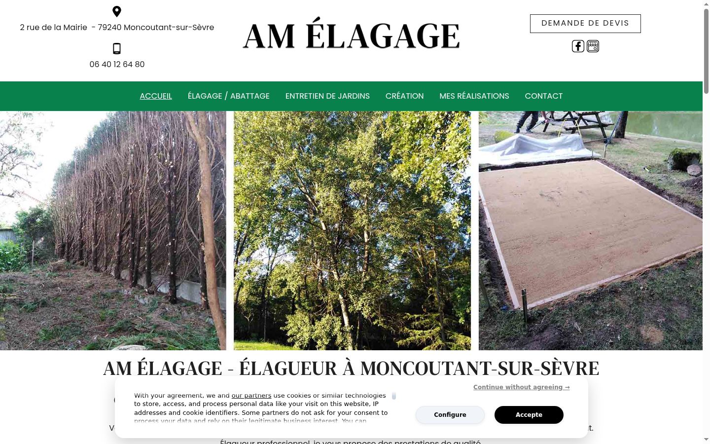 Screenshot tal-banner tal-kunsens muri qabel kwalunkwe interazzjoni