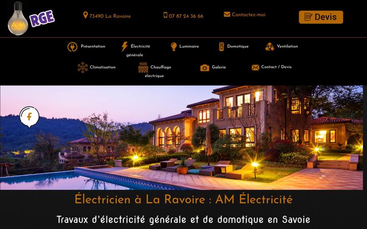 Screenshot of amelectricite.fr