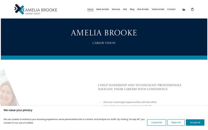 Posnetek zaslona amelia-brooke.com