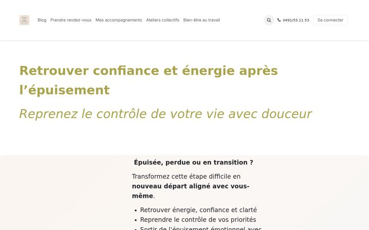 Screenshot of amelia-coaching.com