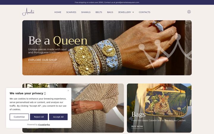 Screenshot di ameliabeaqueen.com