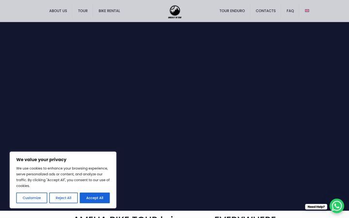 Screenshot of ameliabiketour.com