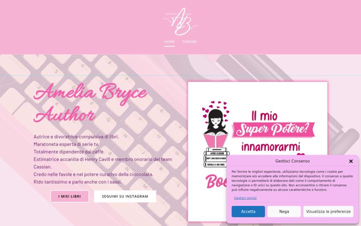 Screenshot of ameliabryceauthor.altervista.org