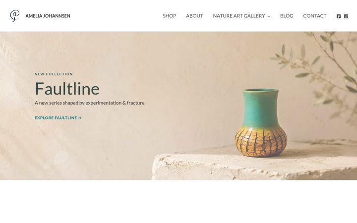 Screenshot of ameliajohannsen.com