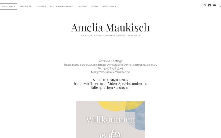 Screenshot of ameliamaukisch.de