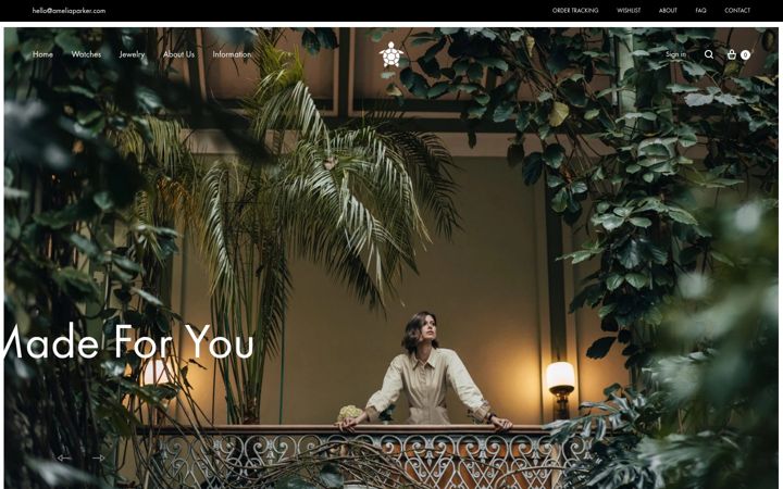 Screenshot του ameliaparker.com