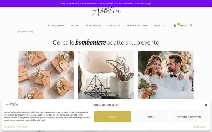Screenshot of ameliaregali.it