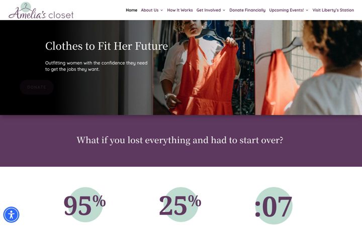 Screenshot του ameliascloset.org