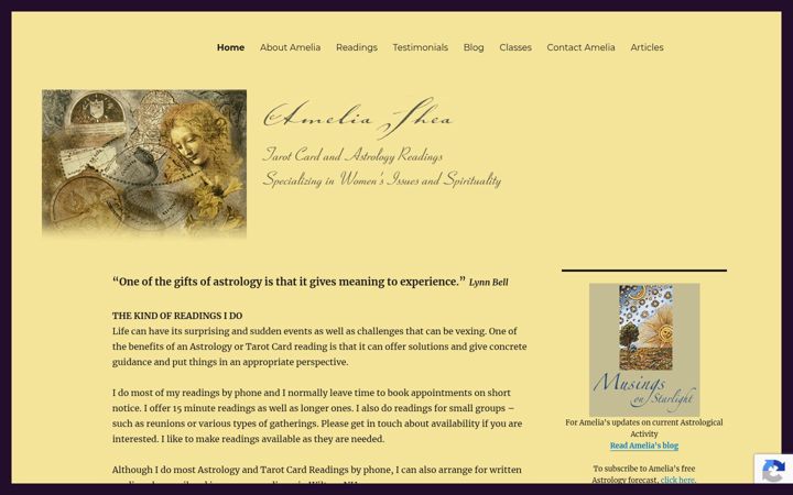 Screenshot του ameliashea.com