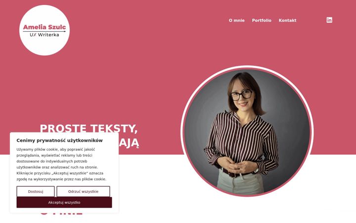 Screenshot of ameliaszulc.pl