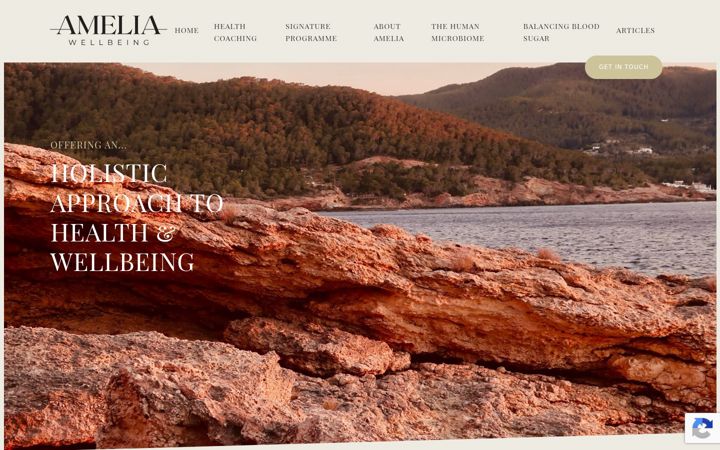 Screenshot of ameliawellbeing.com