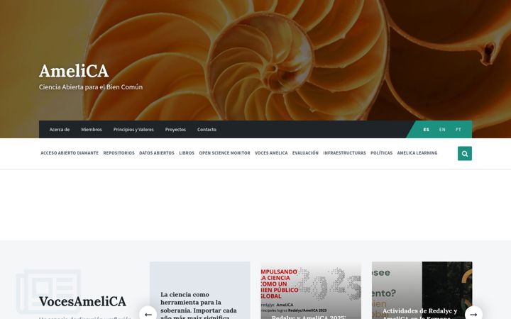 Screenshot of amelica.org
