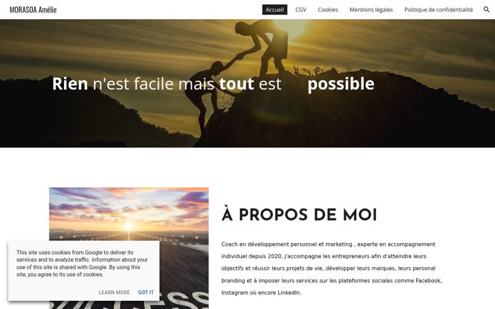 Screenshot of amelie-coaching.com