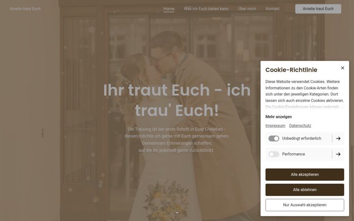 Zrzut ekranu amelie-traut-euch.de