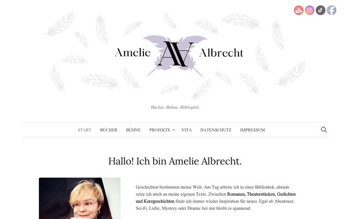Screenshot of ameliealbrecht.de