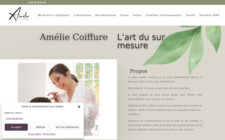 Zrzut ekranu ameliecoiffure.com