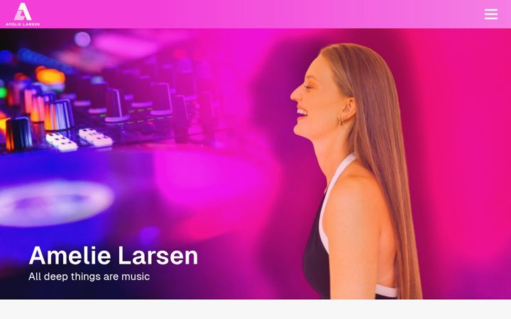 Screenshot of amelielarsen.com