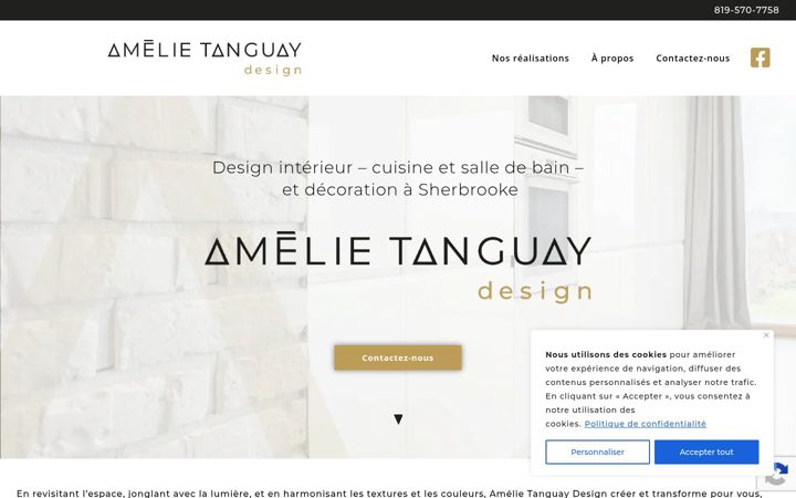 Screenshot of amelietanguaydesign.com