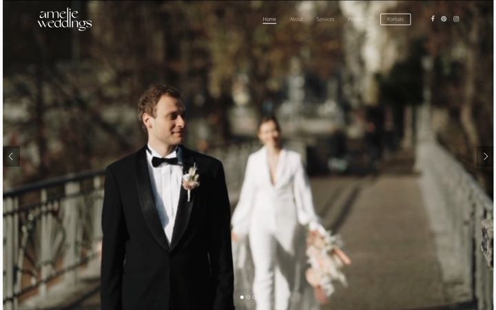 Skärmbild av amelieweddings.de
