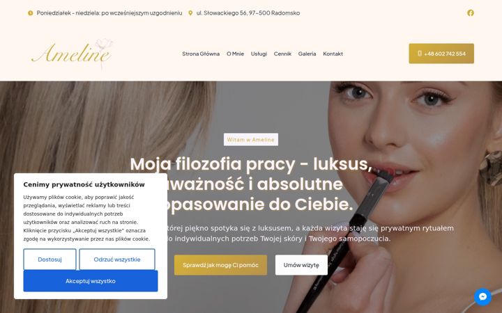 Screenshot of ameline.pl