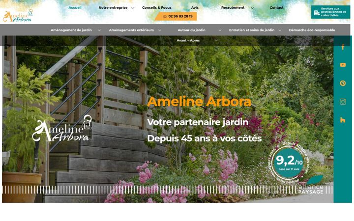 Screenshot of amelinearbora.fr