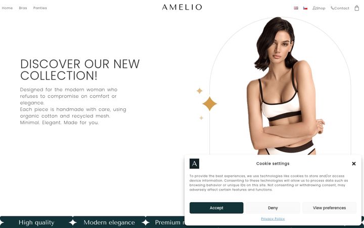 Captura de pantalla de ameliounderwear.com