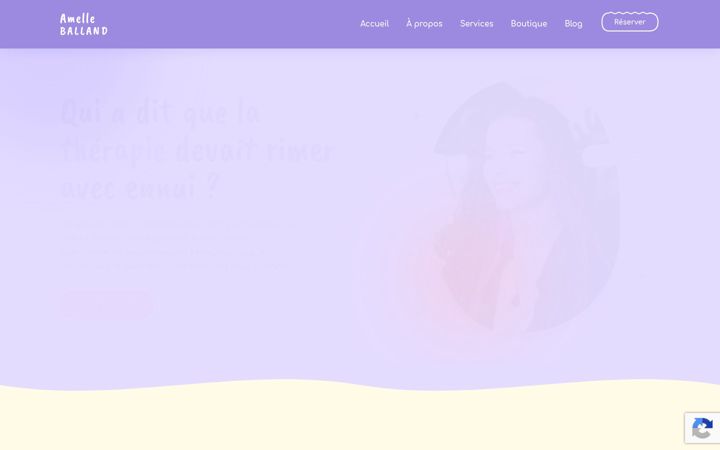 Screenshot of amelleballand.fr