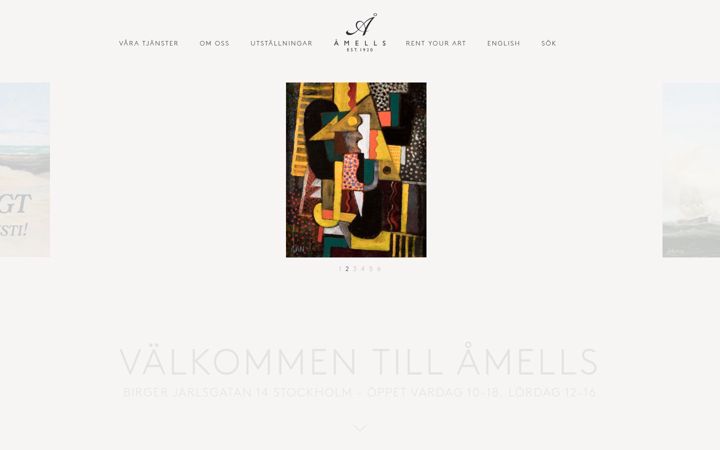 Skärmbild av amells.com