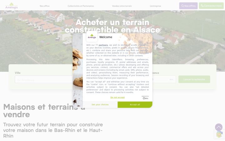 Screenshot of amelogis.fr