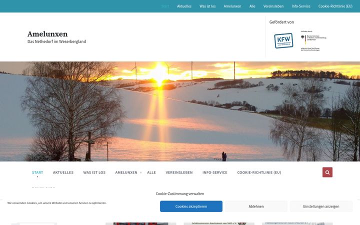 Screenshot of amelunxen.de